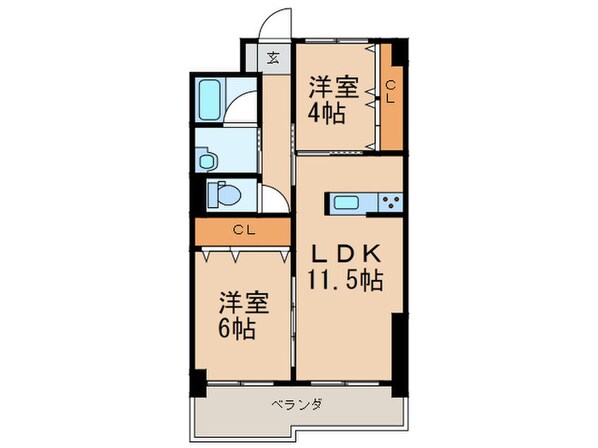 童子丸第10晴和ビルの物件間取画像